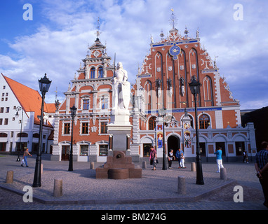 17. Jahrhundert das Haus der Mitesser, Rathausplatz, Altstadt, Riga, Region Riga, Lettland Stockfoto