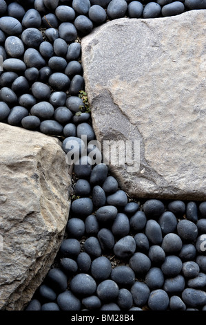 Stepping Stein Detail in einem traditionellen Landschaft japanischen Garten, Japan Stockfoto