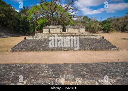 Kugel, Gericht aus AD-731, Central Plaza, Ruinen von Copan, UNESCO-Weltkulturerbe, Honduras Stockfoto