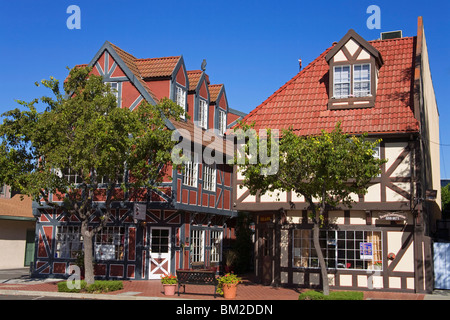 Dänische Architektur in zentralen Solvang, Santa Barbara County, Kalifornien, USA Stockfoto