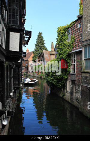 Fluss Stour von des Webers Haus Cantebury Kent England Stockfoto