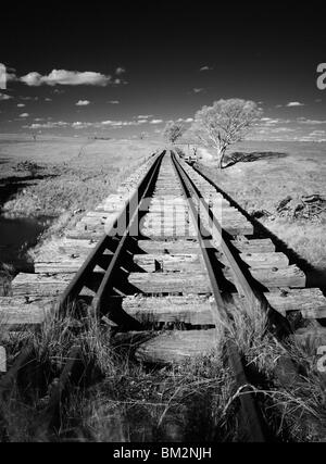 Eine alte Brücke Bahnübergang nicht mehr verwendet im australischen Outback. tHarden, New South Wales Australien Stockfoto