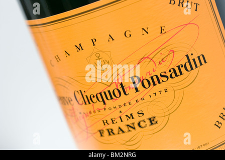 Flasche Champagner Veuve Clicquot Ponsardin Stockfoto