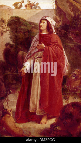 Daniel in der Löwengrube von Alfred Rethel (1816-1859) Stockfoto