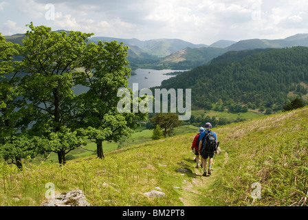 Ullswater aus Gowbarrow fiel, Lake District, Cumbria, England, UK Stockfoto