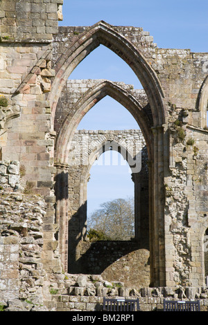 Eine Reihe von Spitzbögen, gründliche Bolton Abbey, England suchen. Stockfoto