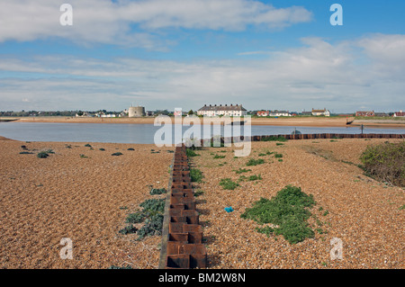 River Deben seitens der Bawdsey auf Fähre Felixstowe, Suffolk, UK. Stockfoto
