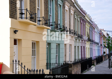 Bunte Häuser, Hartland Road, Camden Town, London Borough of Camden, Greater London, England, Großbritannien Stockfoto