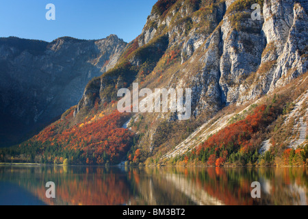 Abendlicht auf die Julischen Alpen rund um Bohinj-See in der Nähe von Ribcev Laz, Gorenjska, Slowenien Stockfoto