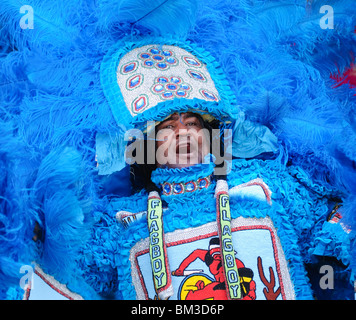 Fasching Indianer im Frack Stockfoto