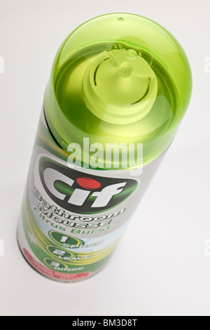 Spray-Kanister Cif Bad mousse Stockfoto