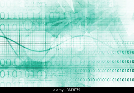 Grunge futuristische Tech abstrakt als Kunst Stockfoto