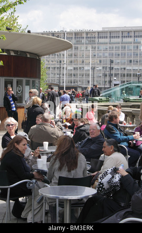 Zen Café in der Nähe des London Eye South Bank Stockfoto