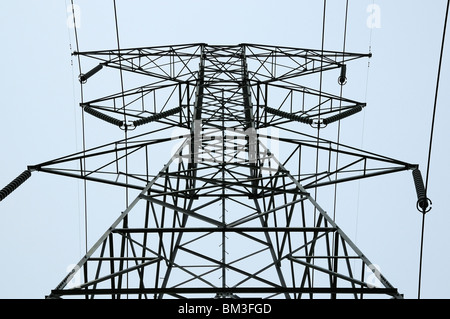High Voltage Power Tower Stockfoto