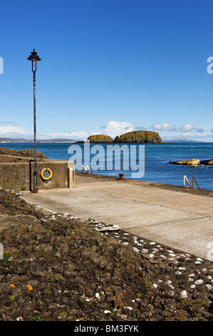 Ballintoy Harbour an der Küste North Antrim in Nordirland Stockfoto