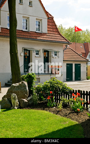 Industrielle Wohnsiedlung Bottrop-Welheim von 1914-23, Ruhrgebiet, Nord Rhein Westfalen, Deutschland, Europa. Stockfoto