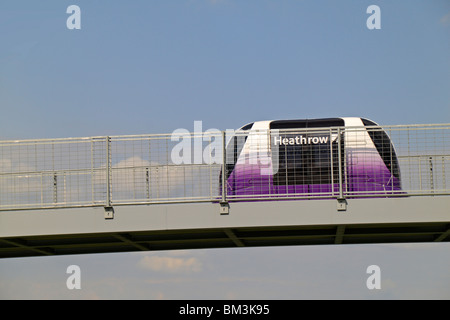 Eine persönliche Rapid Transport (PRT) Pod während der Tests am Flughafen Heathrow, London, UK. Mai 2010 Stockfoto