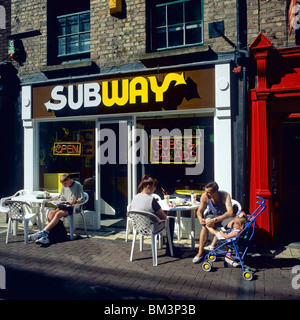 SUBWAY RESTAURANT ANNE STREET DUBLIN IRLAND EUROPA Stockfoto