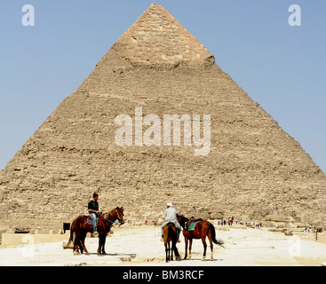 Pyramiden von Giza, Gizeh Nekropole am Rande, was jetzt ist El Giza, Cairo, Ägypten Stockfoto