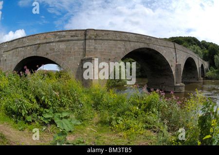 Kern-Brücke über den Fluss Wye Stockfoto