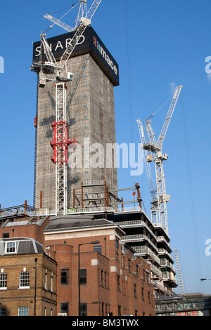 Der Shard superhohe Wolkenkratzer im Bau London Bridge Stockfoto