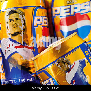 Pepsi-Cola-Dosen Stockfoto