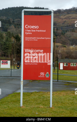 Royal Welsh Show Willkommens-Schild Stockfoto