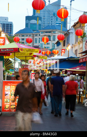 Nachtmarkt am Pagoda Street, Chinatown, Singapur Stockfoto