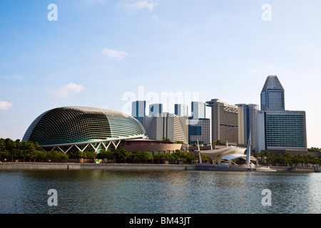 Esplanade - Theater an der Bucht Gebäude, Marina Bay, Singapur Stockfoto