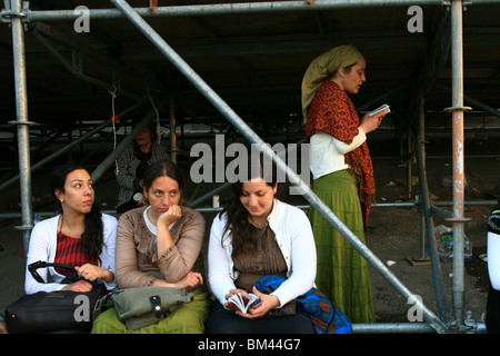 Israel, Berg Meron, Hillula (Feiertag) für Rabbi Simeon bar Yohai Lag Baomer Stockfoto