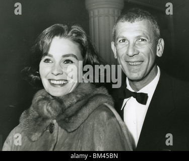 JEAN SIMMONS - britische Schauspielerin mit ihrem zweiten Ehemann Richard Brooks Stockfoto