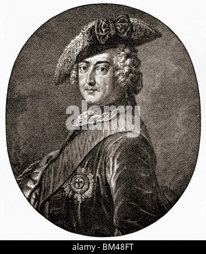 Friedrich II., 1712 bis 1786. König von Preußen und Kurfürsten des Heiligen Römischen Reiches, Frederick IV. von Brandenburg. Stockfoto