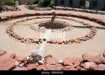 Medizin-Rad schamanischen Kreis Heilung Erde Energie Wirbel heilige Stätte Toren Sedona Arizona USA Stockfoto