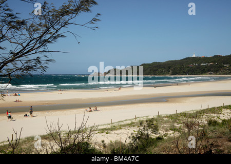 der Strand in Byron Bay, New South Wales, Australien Stockfoto