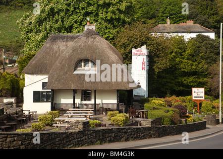 Großbritannien, England, Devon, Ilfracombe, Hillsborough Road, Olde Thatched Inn Gasthaus Stockfoto