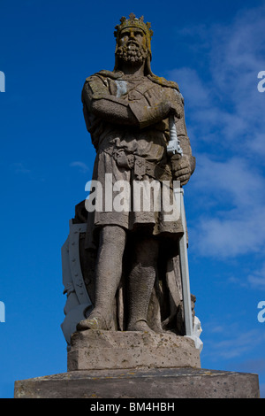 Statue von Sir Robert The Bruce of Scotland, am Eingang zum Stirling Castle, Schottland Stockfoto