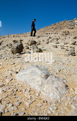 Touristen auf Crystal Mountain, libysche Wüste, Ägypten Stockfoto