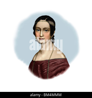 Clara Schumann 1819 1896 deutscher Pianist Komponist moderner Vignette aus einem Tiefdruck Stockfoto