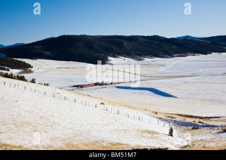 Blick nach Süden vom Kenosha Pass, Hecht National Forest, aus RT. 285, Colorado, USA Stockfoto