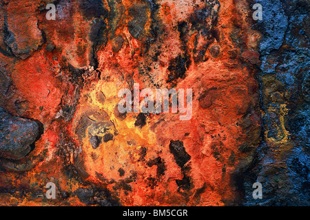 Nahaufnahme von rostigem Metall Stockfoto