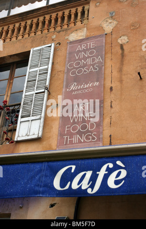 Cafe Parisien, Arta, Mallorca Stockfoto