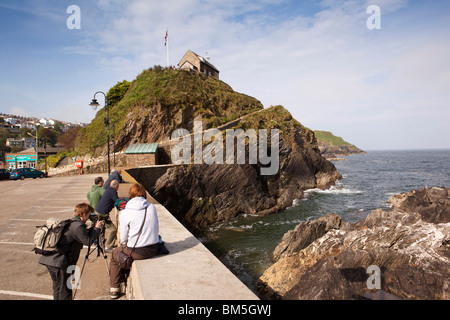 Großbritannien, England, Devon, Ilfracombe, Hafen, St.-Nikolaus Kirche auf Laterne Hügel Stockfoto