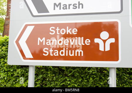 Stoke Mandeville Inspiration für Namen von 2012 Olympiamaskottchen UK Stockfoto