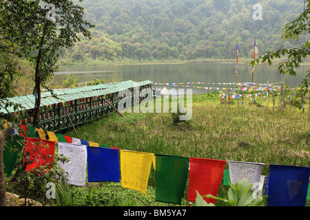 Khecheopalri See, der heilige See in Sikkim Stockfoto