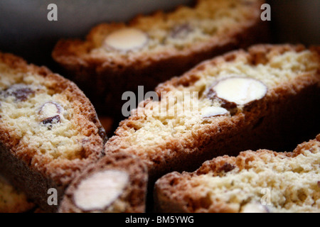 Cantucci / Cantuccini Kekse Stockfoto