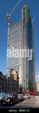 Heron (110 Bishopsgate) im Bau in der Londoner City Tower Stockfoto