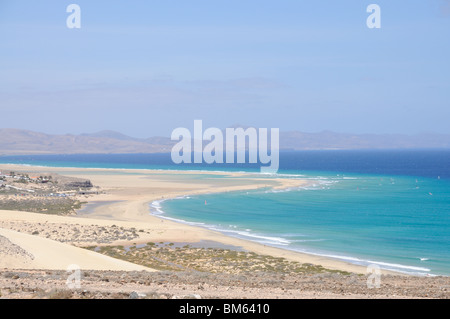 Strand Playa de Sotavento auf der Kanarischen Insel Fuerteventura, Spanien Stockfoto