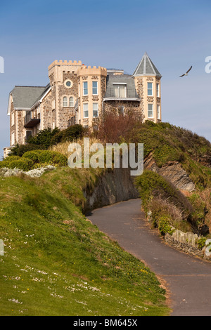 Großbritannien, England, Devon, Ilfracombe, Klippe Häuser Stockfoto