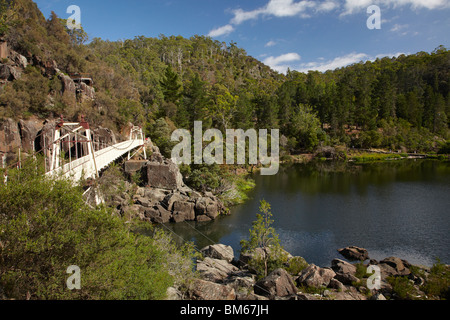 Alexandra Hängebrücke (1904), erste Becken, Cataract Gorge, South Esk River, Launceston, nördlichen Tasmanien, Australien Stockfoto