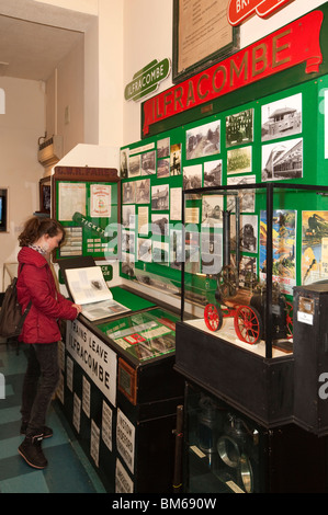 Großbritannien, England, Devon, Ilfracombe Museum, Eisenbahn ausstellen Stockfoto